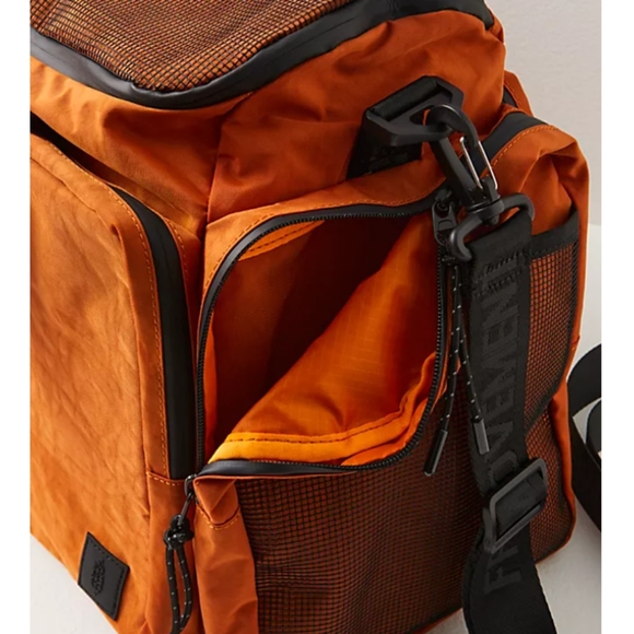 Free People Rover Recycled Nylon Weekender Bag in Rust - Picture 3 of 5